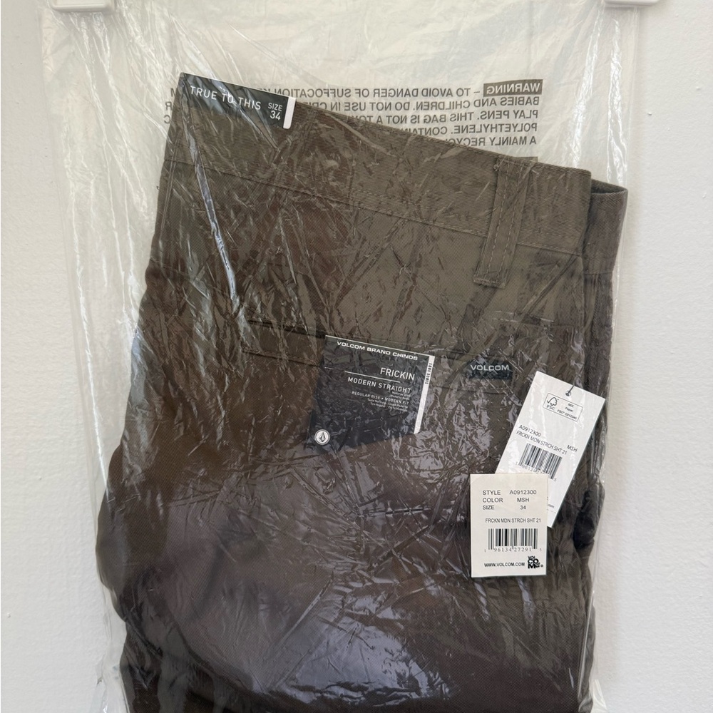 Volcom Men’s Frickin Modern Straight Chinos - Dark Brown